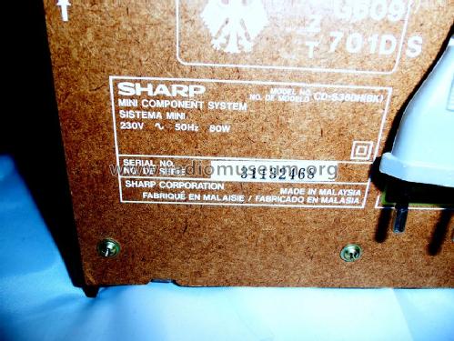 Mini Component System CD-S360H/E; Sharp; Osaka (ID = 1632765) Radio