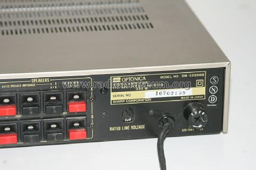 Optonica SM-5200HB; Sharp; Osaka (ID = 1598186) Ampl/Mixer