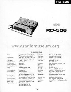 Solid State Tape Recorder RDN-506 Ch= RD 506; Sharp; Osaka (ID = 2843410) R-Player