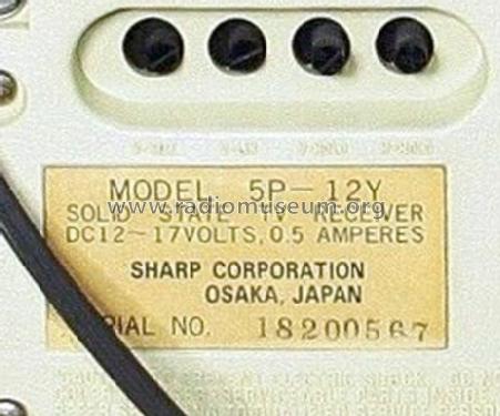 Solid State TV Receiver 5P-12Y; Sharp; Osaka (ID = 2493642) Television