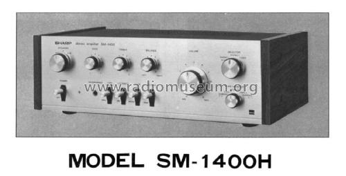 Stereo Amplifier SM-1400H; Sharp; Osaka (ID = 1992217) Ampl/Mixer