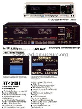 Stereo Cassette Deck RT-1010H; Sharp; Osaka (ID = 2242599) Enrég.-R