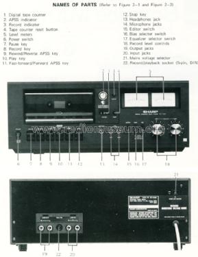 Stereo Cassette Tape Deck RT-1122H; Sharp; Osaka (ID = 1352822) R-Player