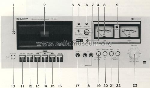 Stereo Cassette Tape Deck RT-1157H; Sharp; Osaka (ID = 1352948) R-Player