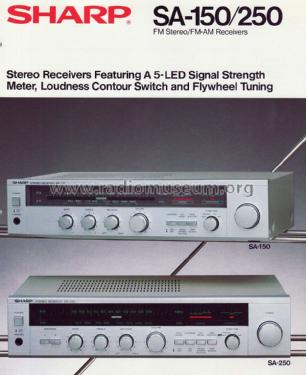 Stereo Receiver SA-150; Sharp; Osaka (ID = 1716633) Radio