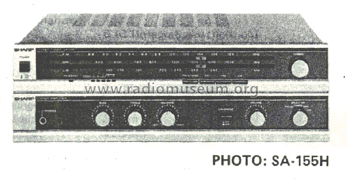 Stereo Receiver SA-155H; Sharp; Osaka (ID = 1938696) Radio