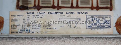Transistor 10 BXS-330; Sharp; Osaka (ID = 1161751) Radio
