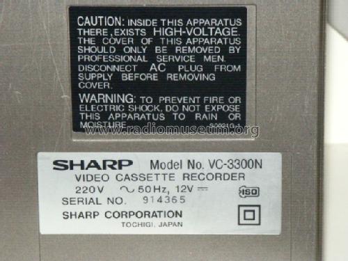 Video Cassette Recorder VC-3300 N; Sharp; Osaka (ID = 526633) R-Player