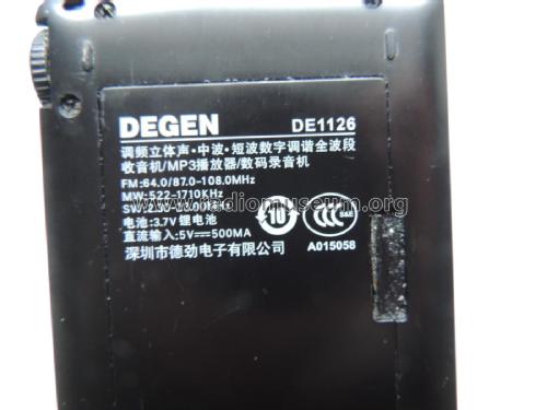 Radio MP3 Recorder DE1126; Degen 深圳市德劲电子有限公司 (ID = 2324637) Radio