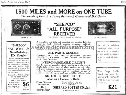 Shepco All Purpose Receiver ; Shepard Potter Co. (ID = 1542816) Radio