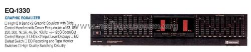 Stereo Graphic Equalizer EQ-1330; Sherwood, Chicago (ID = 1848773) Ampl/Mixer