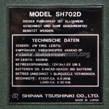 CB-Handfunksprechgerät SH702D; Shinwa Tsushinki Co. (ID = 1202688) Citizen