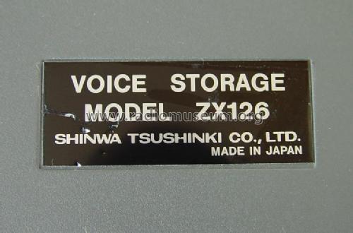 Voice Recorder ZX126; Shinwa Tsushinki Co. (ID = 2057546) Reg-Riprod