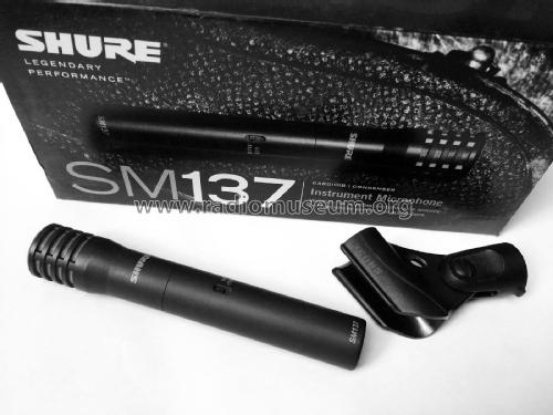 Cardioid Condenser Microphone SM137; Shure; Chicago, (ID = 2676489) Microphone/PU