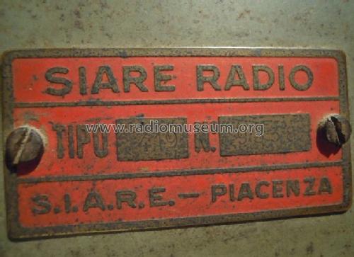 Siare 419; SIARE -Crosley; (ID = 1295204) Radio