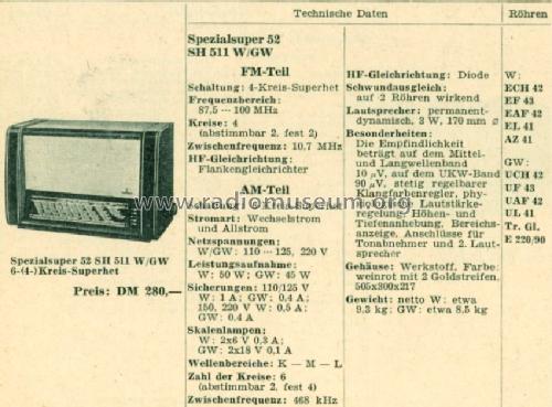 Spezialsuper 52 SH511W; Siemens (ID = 511184) Radio