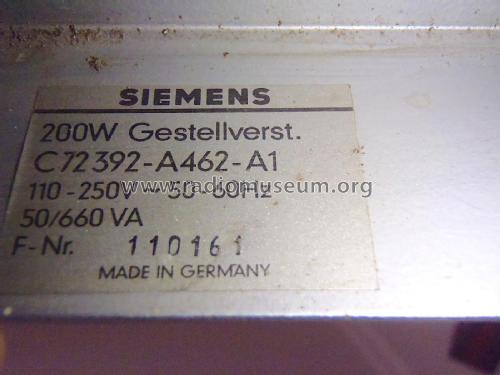 200W Gestellverstärker C72392-A462-A1; Siemens-Austria WSW; (ID = 2361986) Ampl/Mixer