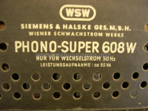 Phono-Domino 608W ; Siemens-Austria WSW; (ID = 1783353) Radio