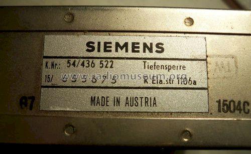 Tiefensperre R.Ela.str.1106a; Siemens-Austria WSW; (ID = 1282065) Diversos