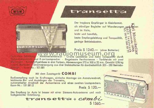 Transetta - Combi Aufhängevorrichtung 131.581/2; Siemens-Austria WSW; (ID = 708869) mod-past25