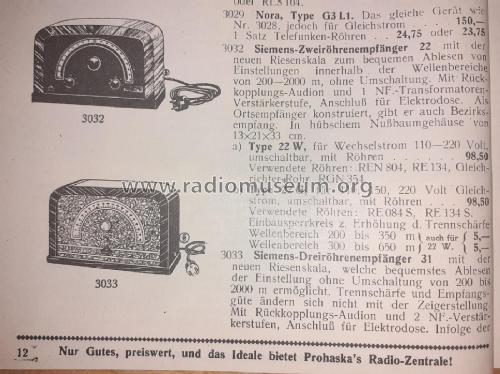 22G; Siemens & Halske, - (ID = 2846170) Radio