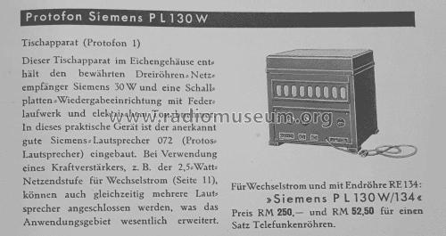 Protofon 1 P1/PL130W; Siemens & Halske, - (ID = 3119730) Radio