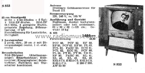 S853; Siemens & Halske, - (ID = 3016627) Télévision