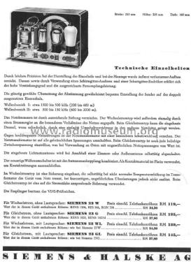 23WL; Siemens & Halske, - (ID = 1258633) Radio