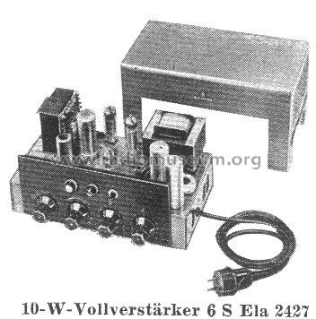 10 W Tischverstärker 6S Ela 2427; Siemens & Halske, - (ID = 106869) Ampl/Mixer