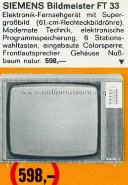 Bildmeister Electronic FT-33; Siemens & Halske, - (ID = 1755769) Television