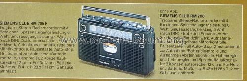 Club RM705; Siemens & Halske, - (ID = 1764157) Radio