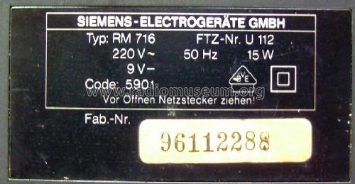 Club RM 716; Siemens & Halske, - (ID = 1706346) Radio