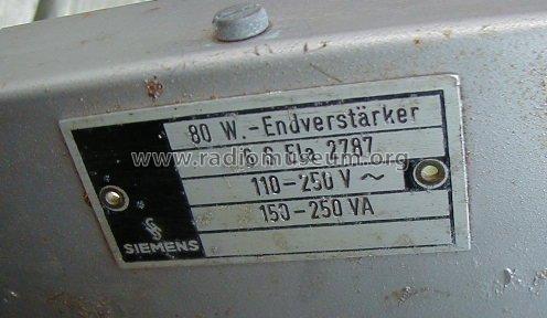 Endverstärker 6S Ela 2787; Siemens & Halske, - (ID = 503585) Ampl/Mixer