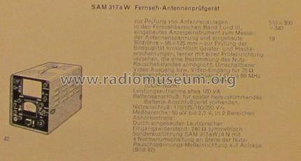 Fernseh-Antennenprüfgerät SAM 317aW; Siemens & Halske, - (ID = 1631861) Equipment