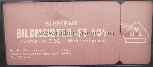 Bildmeister electronic FT404; Siemens & Halske, - (ID = 1693651) Television