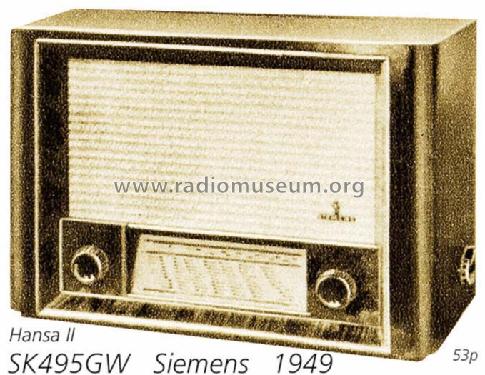 Hansa II SK495GW; Siemens & Halske, - (ID = 979) Radio