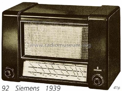 Kammermusik-Super 92W ; Siemens & Halske, - (ID = 708647) Radio