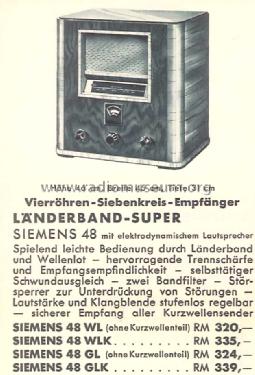 Länderband-Super 48GL; Siemens & Halske, - (ID = 1335688) Radio