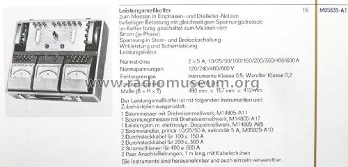 Leistungsmesser - Wattmeter 1704 20191 ; Siemens & Halske, - (ID = 1842357) Equipment