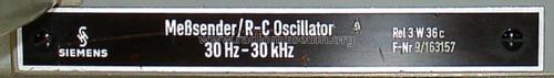 Meßsender / R-C Oscillator 30Hz - 30kHz Rel 3 W 36c; Siemens & Halske, - (ID = 1728305) Equipment