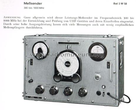 Meßsender Rel 3 W 58; Siemens & Halske, - (ID = 2157428) Equipment