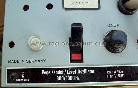 Pegelsender 800 Hz Rel 3 W 316 a, b, c, d; Siemens & Halske, - (ID = 1308559) Equipment