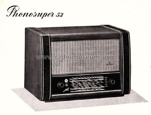 Phonosuper 53 SH825W; Siemens & Halske, - (ID = 2580481) Radio