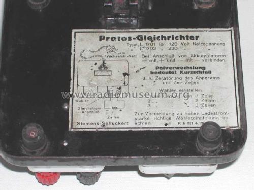 Protos- Gleichrichter L1702; Siemens & Halske, - (ID = 58966) Fuente-Al