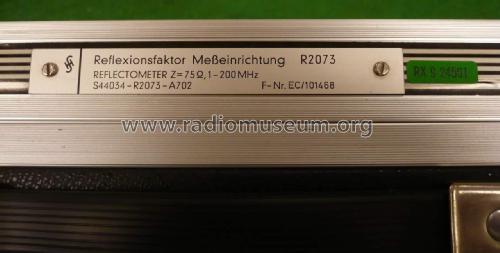 Reflexionsfaktor-Meßeinrichtung - Reflectometer Equipment 1 MHz to 200 MHz R2073 - S44034-R2073-A702; Siemens & Halske, - (ID = 1855182) Equipment