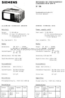 RF106; Siemens & Halske, - (ID = 2609064) TV Radio