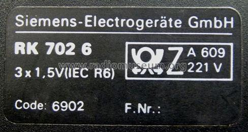 RK-702-6; Siemens & Halske, - (ID = 682217) Radio