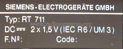 RT711; Siemens & Halske, - (ID = 1502199) Radio