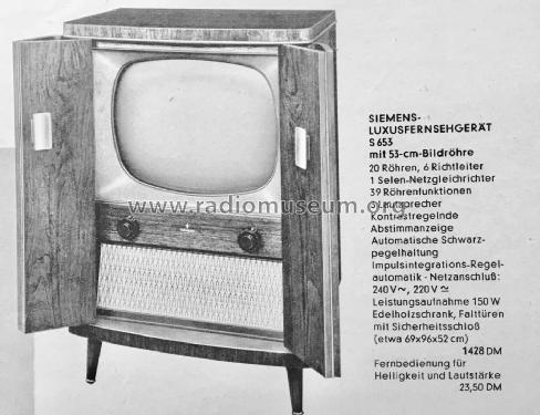 S653; Siemens & Halske, - (ID = 2394106) Television