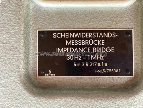 Scheinwiderstands-Meßbrücke Rel 3R 217; Siemens & Halske, - (ID = 2498655) Equipment